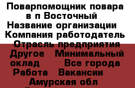 Поварпомощник повара в п.Восточный › Название организации ­ Компания-работодатель › Отрасль предприятия ­ Другое › Минимальный оклад ­ 1 - Все города Работа » Вакансии   . Амурская обл.,Благовещенск г.